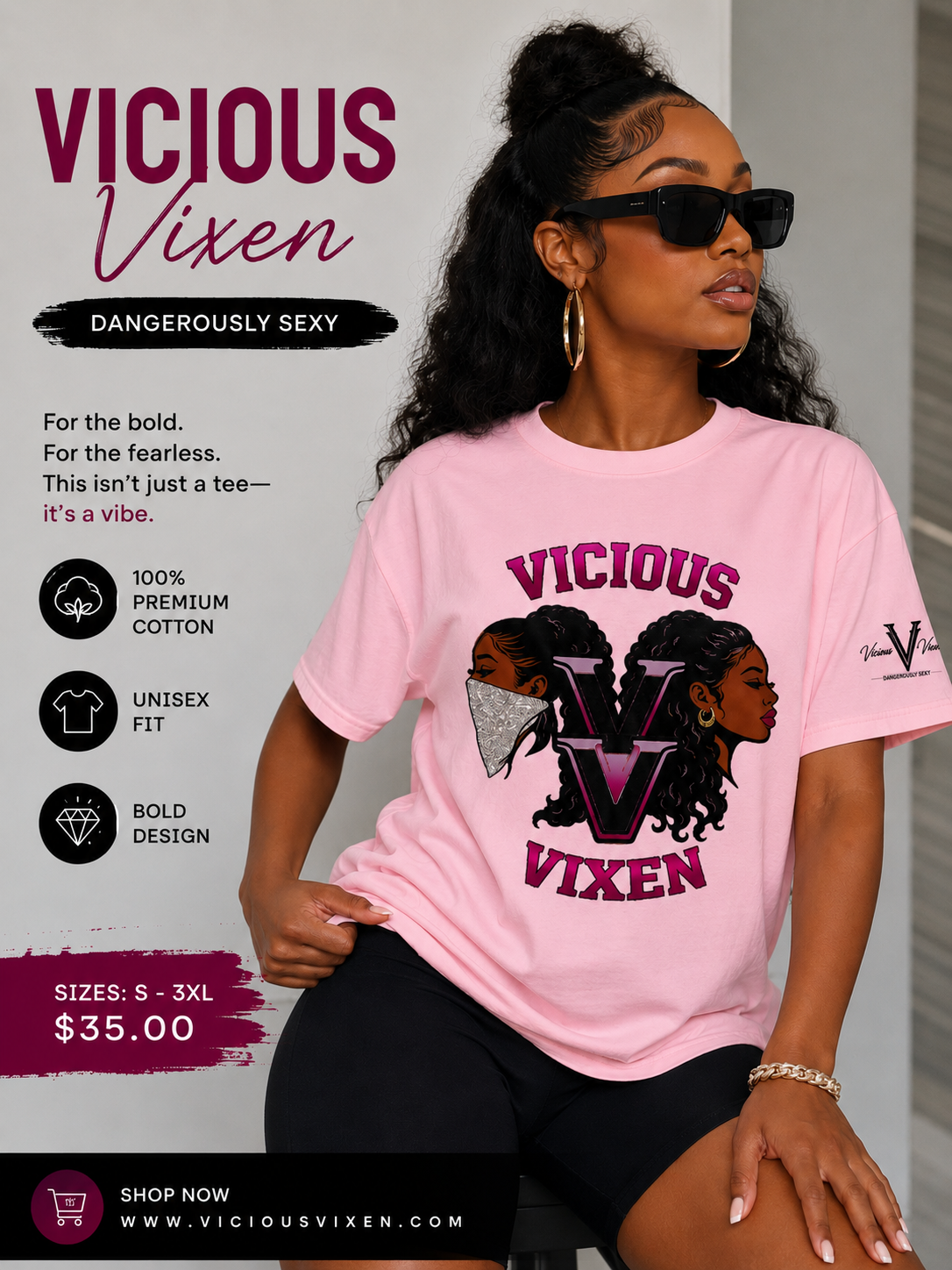 Vicious Vixen™ “Dangerously Sexy” T-Shirt